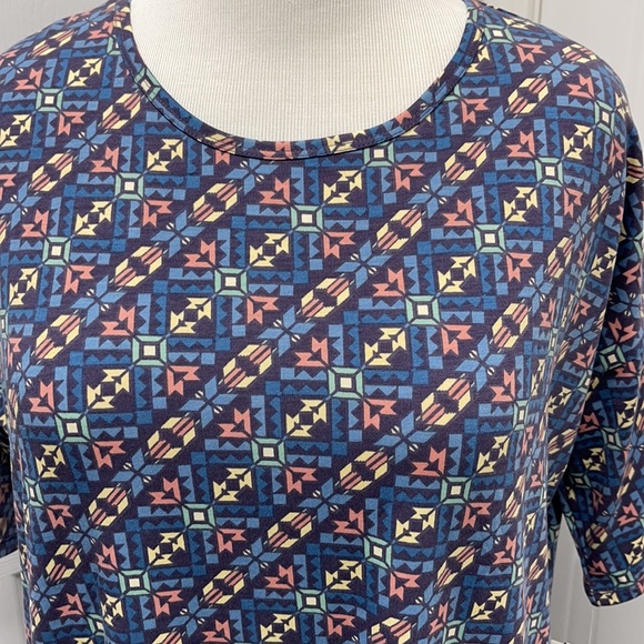 LuLaRoe New Blue Geometric Irma Medium NWT - Picture 2 of 9
